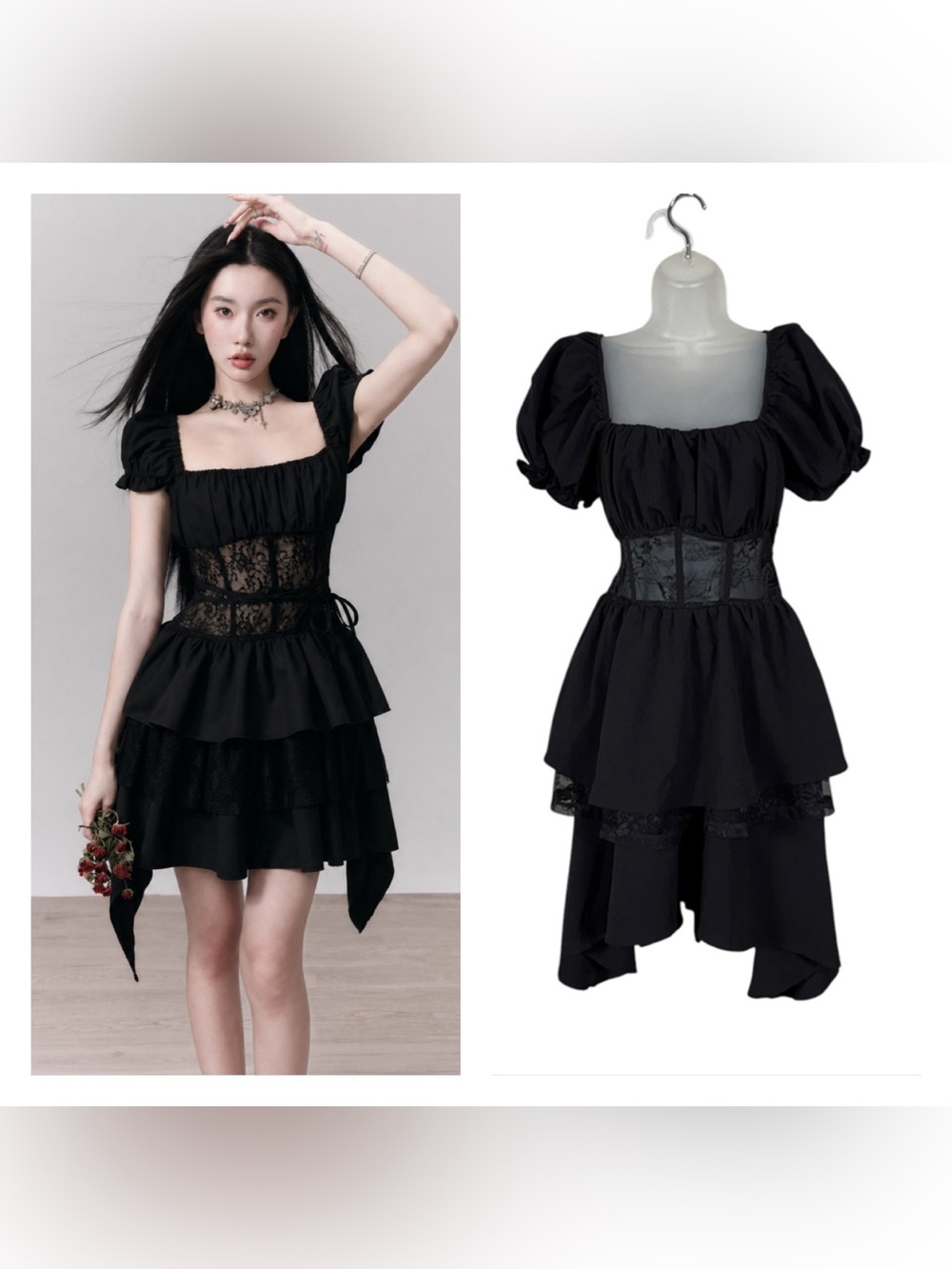 Womens Asymmetric Corset Dress Small Whimsigoth Fairy Grunge Cosplay Halloween